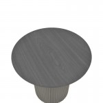 Βοηθητικό τραπέζι Dovel pakoworld mdf σε μαύρη απόχρωση Φ50x45εκ