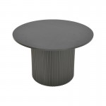 Τραπέζι σαλονιού Dovel pakoworld mdf σε μαύρη απόχρωση Φ70x40εκ