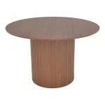 Τραπέζι Karulo pakoworld mdf σε καρυδί απόχρωση Φ120x76εκ