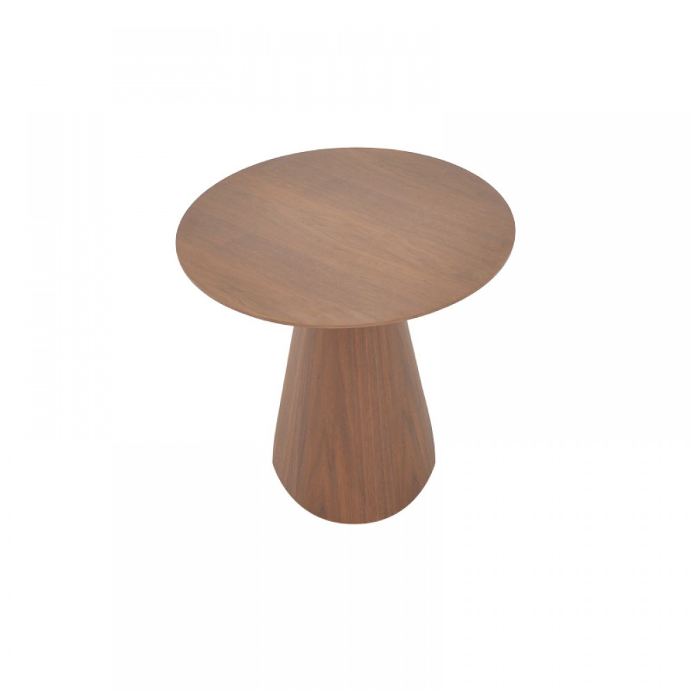 Τραπέζι σαλονιού Donda pakoworld mdf σε καρυδί απόχρωση Φ60x40εκ