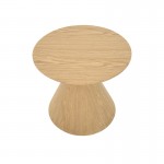 Τραπέζι σαλονιού Donda pakoworld mdf σε sonoma απόχρωση Φ80x45εκ