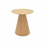 Βοηθητικό τραπέζι Donda pakoworld mdf sonoma Φ45x50εκ