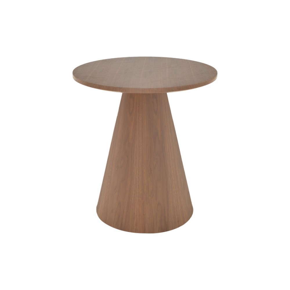 Βοηθητικό τραπέζι Donda pakoworld mdf καρυδί Φ45x50εκ