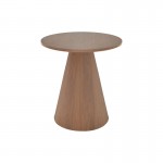 Βοηθητικό τραπέζι Donda pakoworld mdf καρυδί Φ45x50εκ
