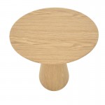 Tραπέζι Donda pakoworld mdf sonoma Φ100x76εκ