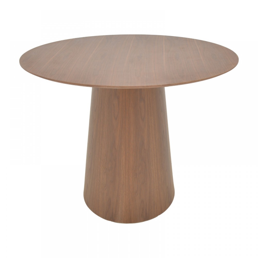Tραπέζι Donda pakoworld mdf καρυδί Φ100x76εκ