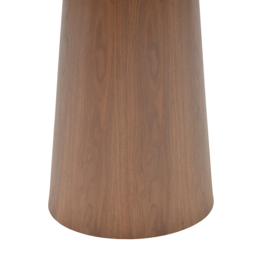 Tραπέζι Donda pakoworld mdf καρυδί Φ100x76εκ