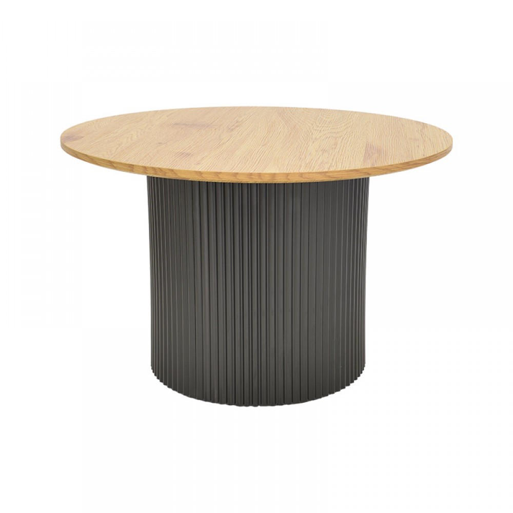 Tραπέζια σαλονιού Dovel pakoworld mdf σετ 2τεμ. sonoma-μαύρο
