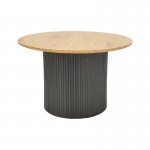 Tραπέζια σαλονιού Dovel pakoworld mdf σετ 2τεμ. sonoma-μαύρο