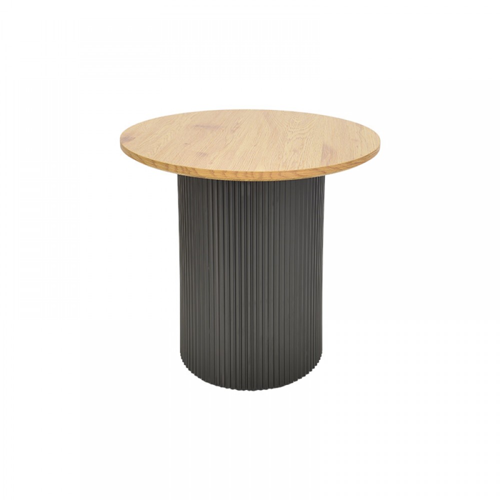 Tραπέζια σαλονιού Dovel pakoworld mdf σετ 2τεμ. sonoma-μαύρο