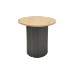 Tραπέζια σαλονιού Dovel pakoworld mdf σετ 2τεμ. sonoma-μαύρο