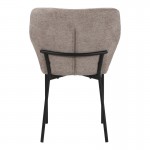Καρέκλα Mavier pakoworld ύφασμα μπεζ-πόδια μαύρο μεταλλικό 48x61.5x82εκ