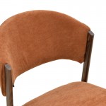 Καρέκλα Dolez pakoworld terracotta ύφασμα-πόδι καρυδί μέταλλο 49x58.5x82εκ