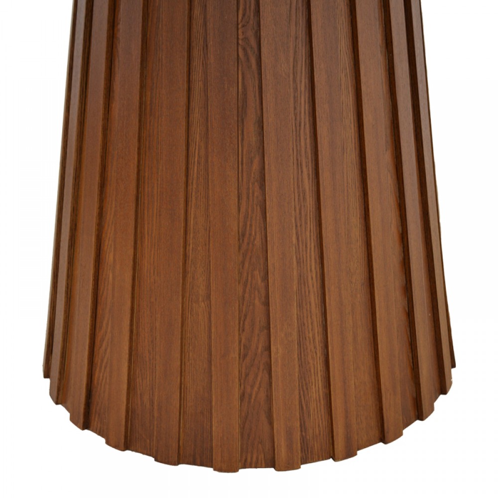 Τραπέζι Franzel pakoworld mdf καρυδί Φ120x75εκ