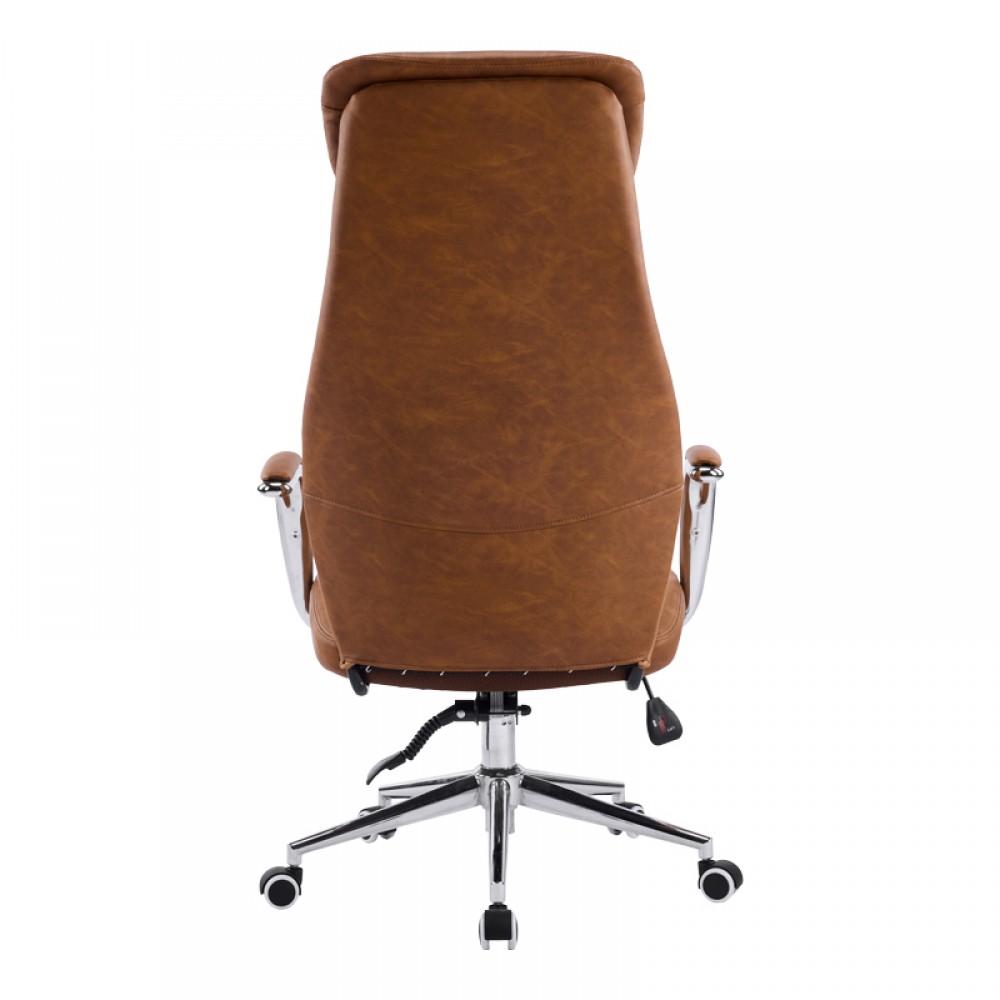 Καρέκλα γραφείου διευθυντή Ferka pakoworld καφέ pu 64x71x120-128εκ