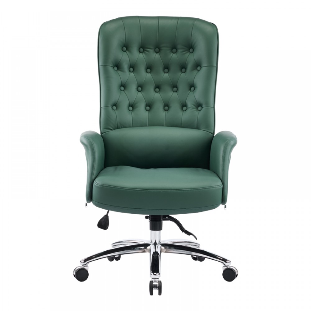 Καρέκλα γραφείου διευθυντή Kaline pakoworld πράσινο pu 69x79x115-123εκ