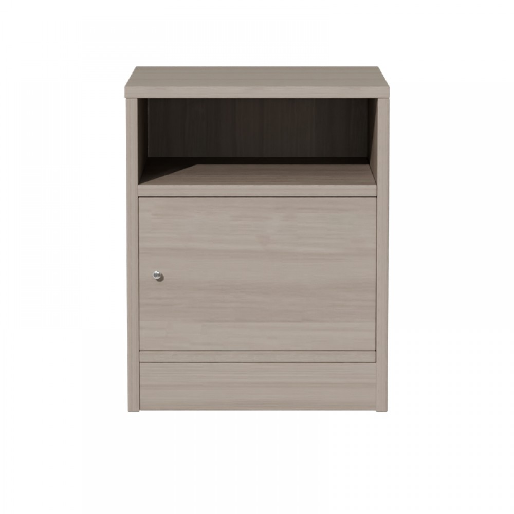 Κομοδίνο Foly pakoworld με ένα ντουλάπι γκρι oak 40x40x50εκ