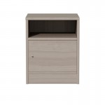 Κομοδίνο Foly pakoworld με ένα ντουλάπι γκρι oak 40x40x50εκ
