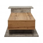 Τραπέζι σαλονιού Nuvele pakoworld σε γκρι antique-sonoma απόχρωση 90x50x35εκ