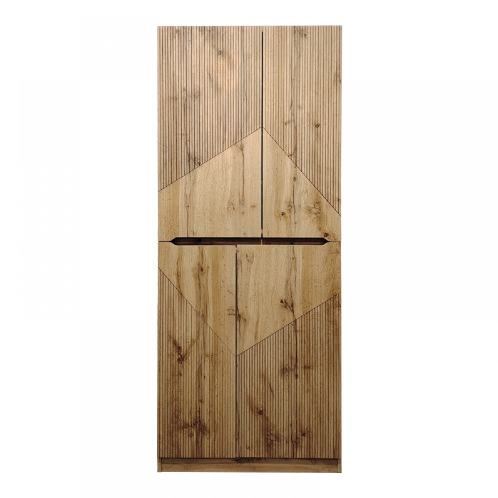 Παπουτσοθήκη-ντουλάπι Kebell pakoworld σε oak απόχρωση 71x41.5x180.4εκ