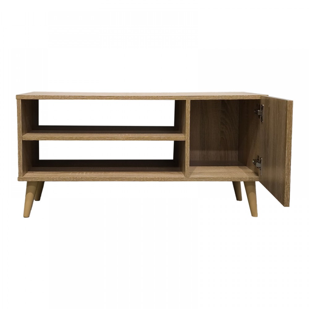 Έπιπλο τηλεόρασης Orianne pakoworld σε sonoma απόχρωση 90x32x46εκ