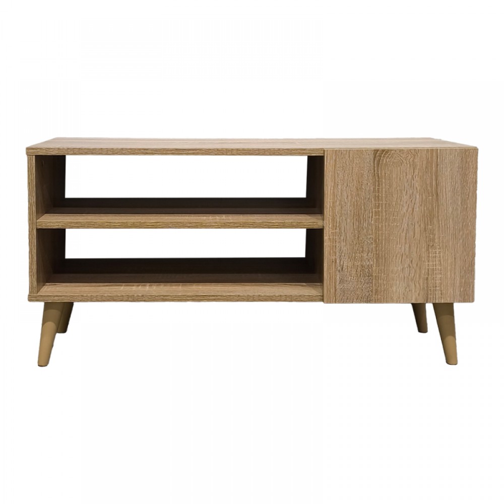 Έπιπλο τηλεόρασης Orianne pakoworld σε sonoma απόχρωση 90x32x46εκ