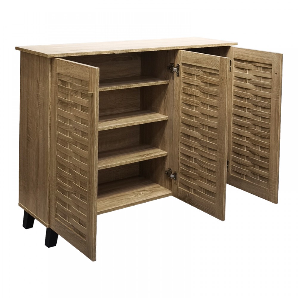 Παπουτσοθήκη-ντουλάπι Mantam pakoworld 16 ζεύγων sonoma 115.5x34x87εκ