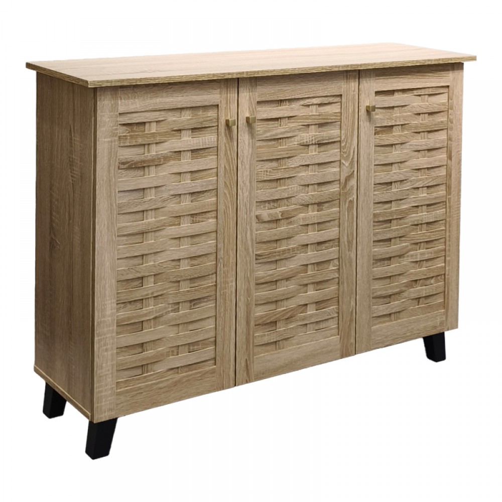 Παπουτσοθήκη-ντουλάπι Mantam pakoworld 16 ζεύγων sonoma 115.5x34x87εκ