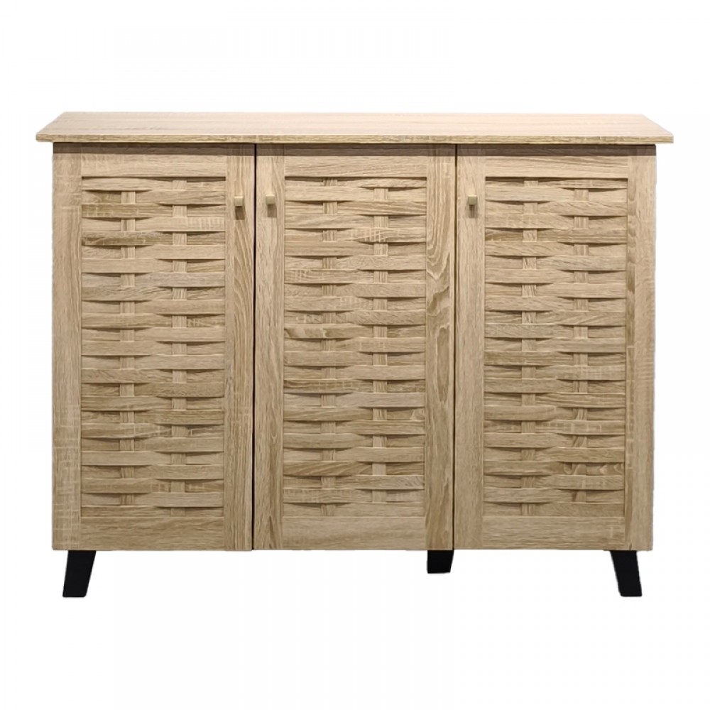 Παπουτσοθήκη-ντουλάπι Mantam pakoworld 16 ζεύγων sonoma 115.5x34x87εκ