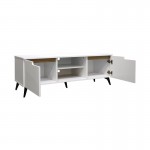 Έπιπλο τηλεόρασης Kemvio pakoworld  sonoma-λευκό 120x38x44εκ