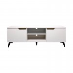 Έπιπλο τηλεόρασης Kemvio pakoworld  sonoma-λευκό 120x38x44εκ
