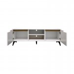 Έπιπλο τηλεόρασης Kemvio pakoworld  sonoma-λευκό 120x38x44εκ