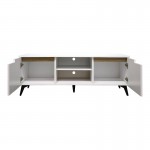 Έπιπλο τηλεόρασης Kemvio pakoworld  sonoma-λευκό 150x38x44εκ