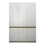 Ντουλάπα τρίφυλλη Merzia pakoworld  sonoma-λευκό 120x46.5x183εκ