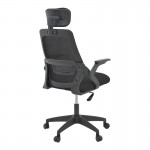 Καρέκλα γραφείου Peja pakoworld mesh ύφασμα μαύρο 58x60x107-117εκ