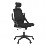 Καρέκλα γραφείου Peja pakoworld mesh ύφασμα μαύρο 58x60x107-117εκ