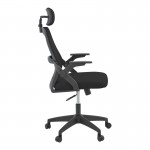 Καρέκλα γραφείου Peja pakoworld mesh ύφασμα μαύρο 58x60x107-117εκ