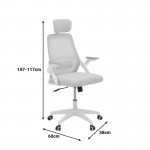 Καρέκλα γραφείου Peja pakoworld mesh ύφασμα μαύρο 58x60x107-117εκ