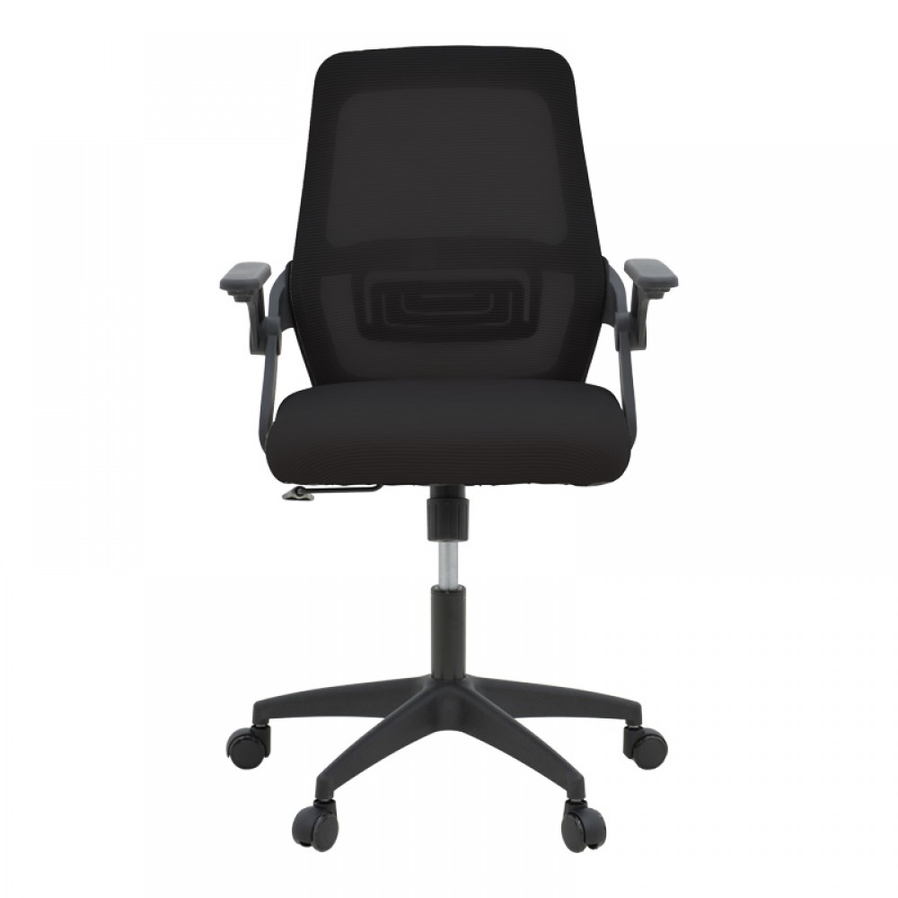 Καρέκλα γραφείου Reji pakoworld mesh ύφασμα μαύρο 58x60x89-99εκ