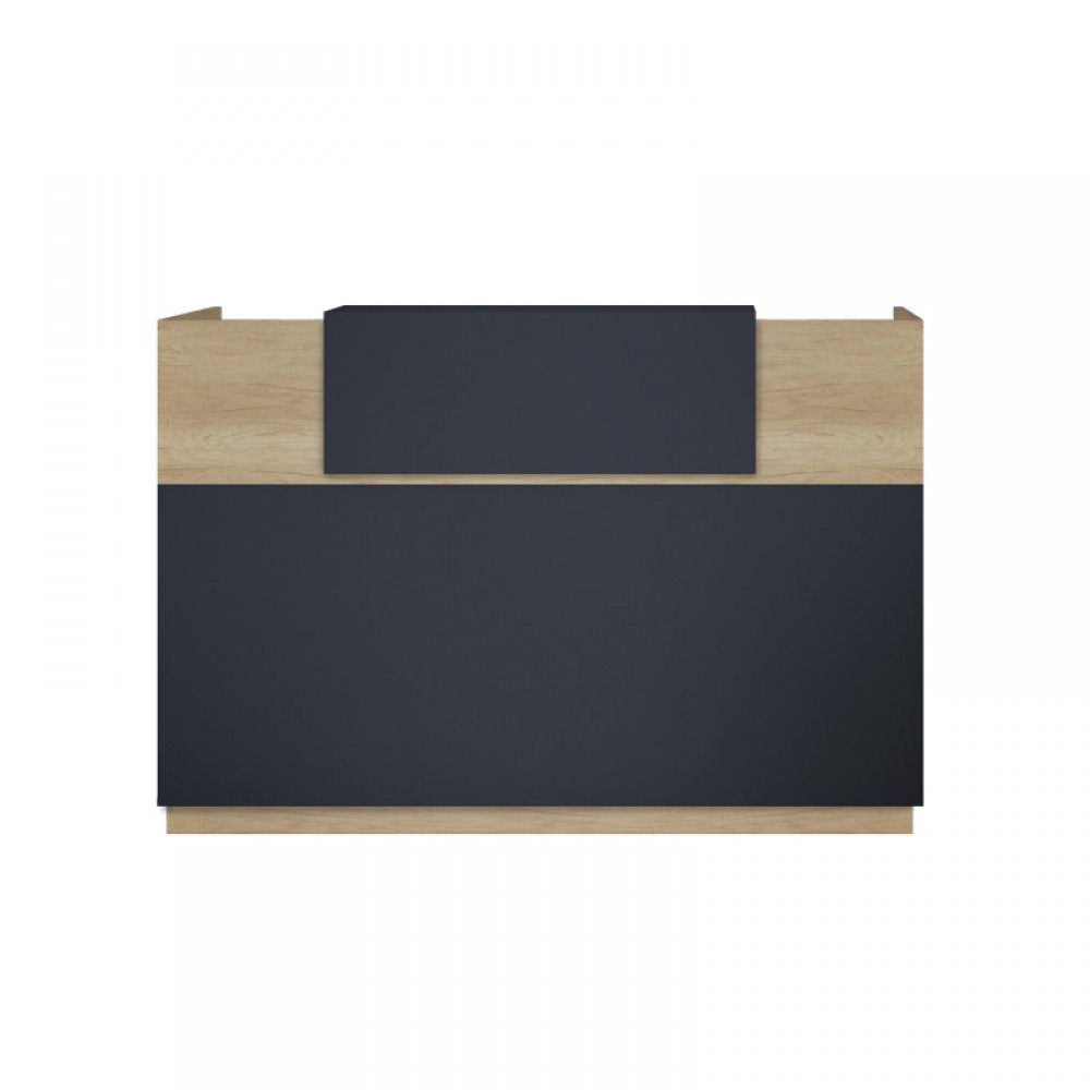 Γραφείο reception Lotus pakoworld σε χρώμα φυσικό - ανθρακί 140x70x110εκ