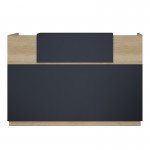 Γραφείο reception Lotus pakoworld σε χρώμα φυσικό - ανθρακί 200x70x110εκ