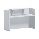 Γραφείο reception Lotus pakoworld σε λευκή απόχρωση 140x70x110εκ