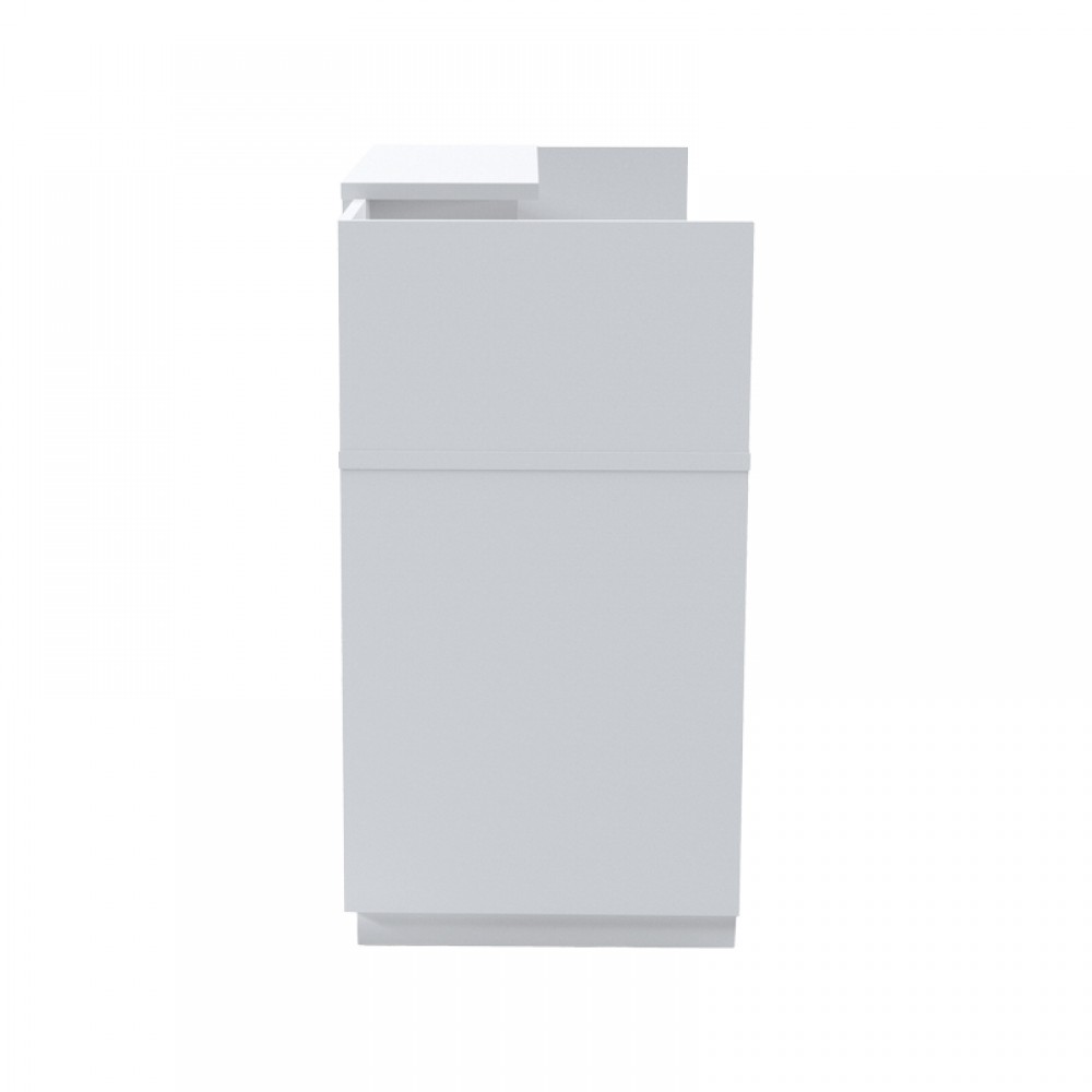 Γραφείο reception Lotus pakoworld σε λευκή απόχρωση 140x70x110εκ