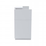 Γραφείο reception Lotus pakoworld σε λευκή απόχρωση 140x70x110εκ