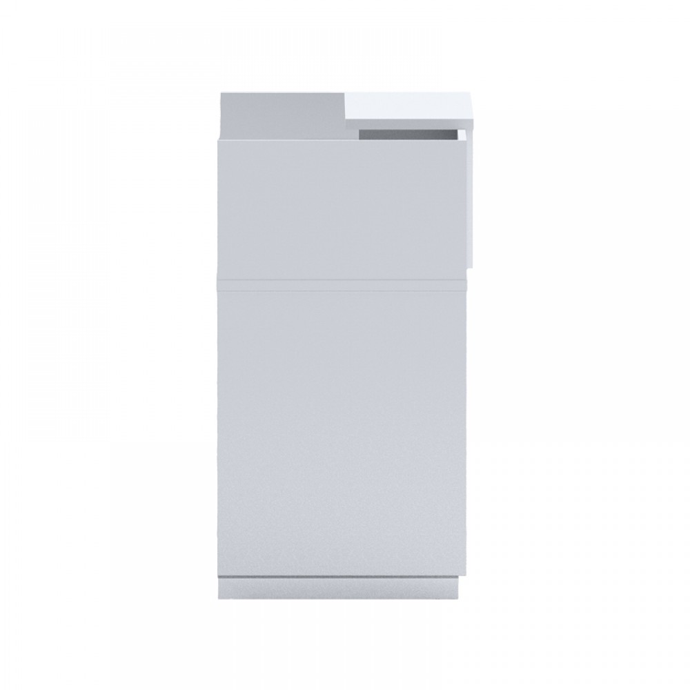 Γραφείο reception Lotus pakoworld σε λευκή απόχρωση 140x70x110εκ