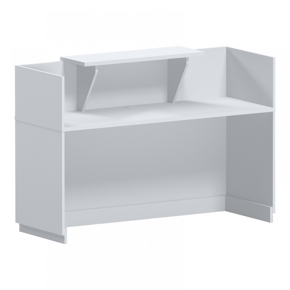 Γραφείο reception Lotus pakoworld σε λευκή απόχρωση 180x70x110εκ