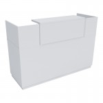 Γραφείο reception Lotus pakoworld σε λευκή απόχρωση 180x70x110εκ