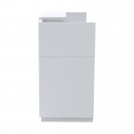 Γραφείο reception Lotus pakoworld σε λευκή απόχρωση 180x70x110εκ