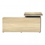 Γραφείο επαγγελματικό Lotus pakoworld με δεξιά γωνία σε φυσική-ανθρακί απόχρωση 180x180x75εκ