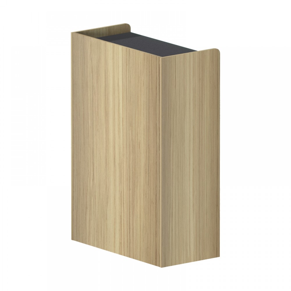 Ντουλάπι γραφείου χαμηλό Lotus pakoworld σε φυσική-ανθρακί απόχρωση 80x40x120εκ